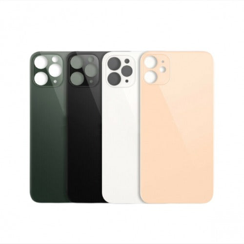 No Logo Back Glass For iPhone 11 Pro 5.8" Black (Big Cam Lens Hole)