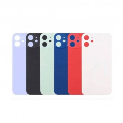 No Logo Back Glass For iPhone 12 6.1" Green (Big Cam Lens Hole)