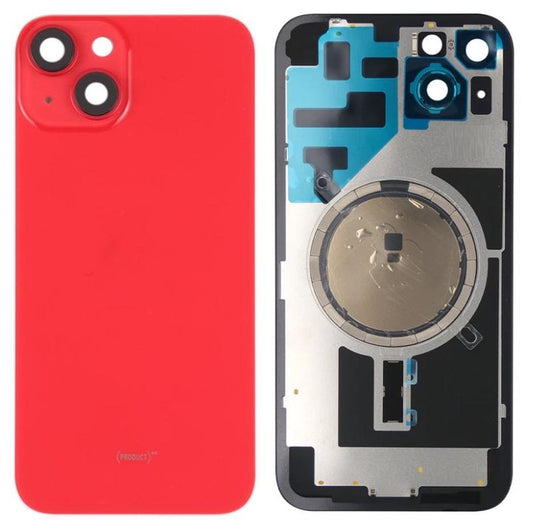 No Logo Back Glass With Bracket & Magnets iPhone 14 6.1" Red