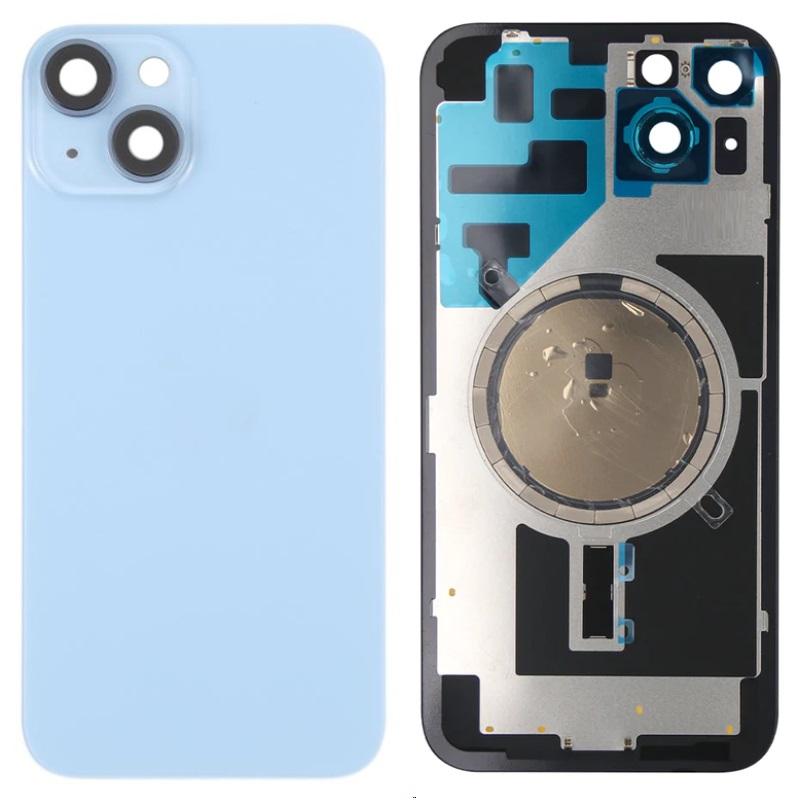 No Logo Back Glass With Bracket & Magnets iPhone 14 Plus Blue