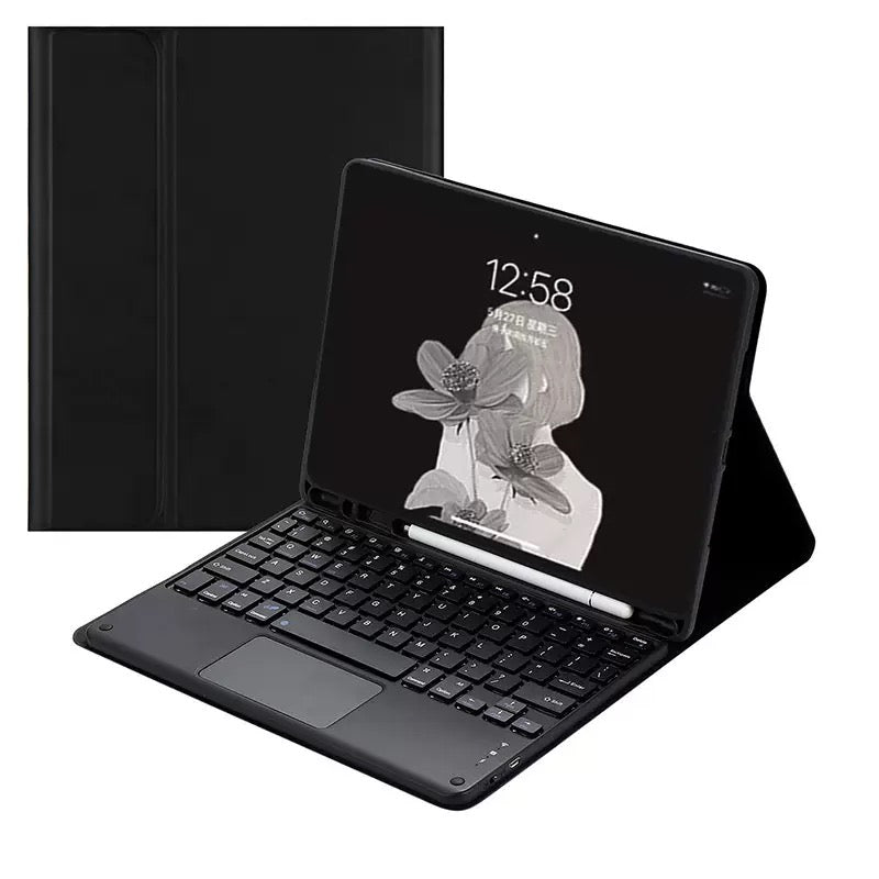 Detachable Bluetooth Keyboard Case With Pencil Holder, Backlight & Touch Pad For iPad Pro 12.9 1st / 2nd Black