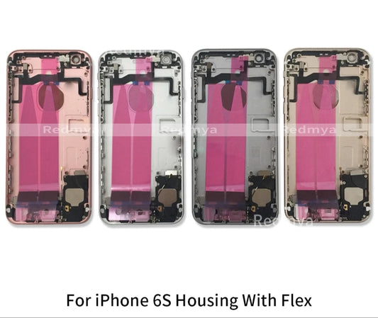 No Logo Back Housing For iPhone 6s 4.7 Grey With Small Parts