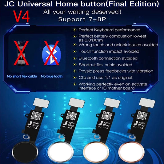 JC V4 Home button Flex For iPhone 7 / 7P / 8 / 8P / SE 2 / SE 3 Gold
