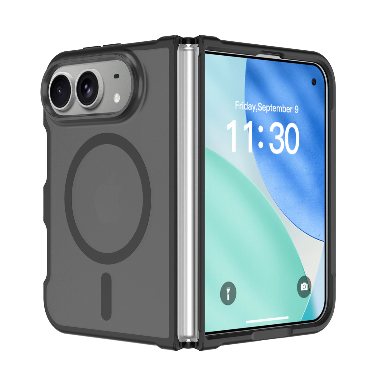 Mag Shield Ghost Matte Magsafe Case For iPhone Duo Matte Black