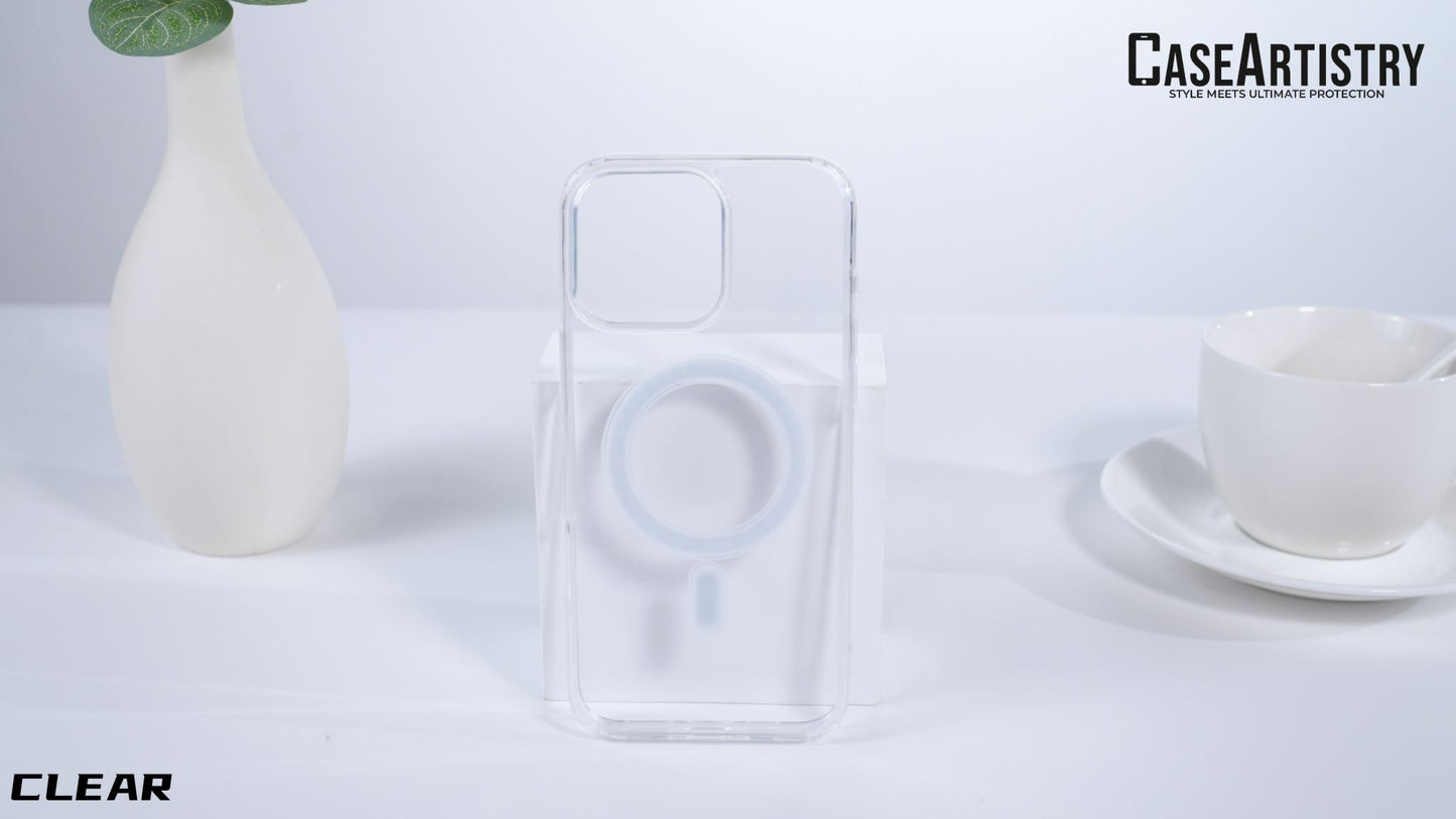 Case Artistry Mag Armor Clear Case For iPhone 15 Pro - Strong Magnet