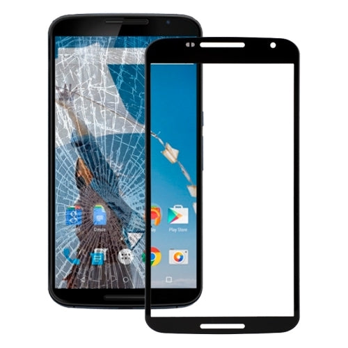 Top Glass Replacement for Google Nexus 6 Black