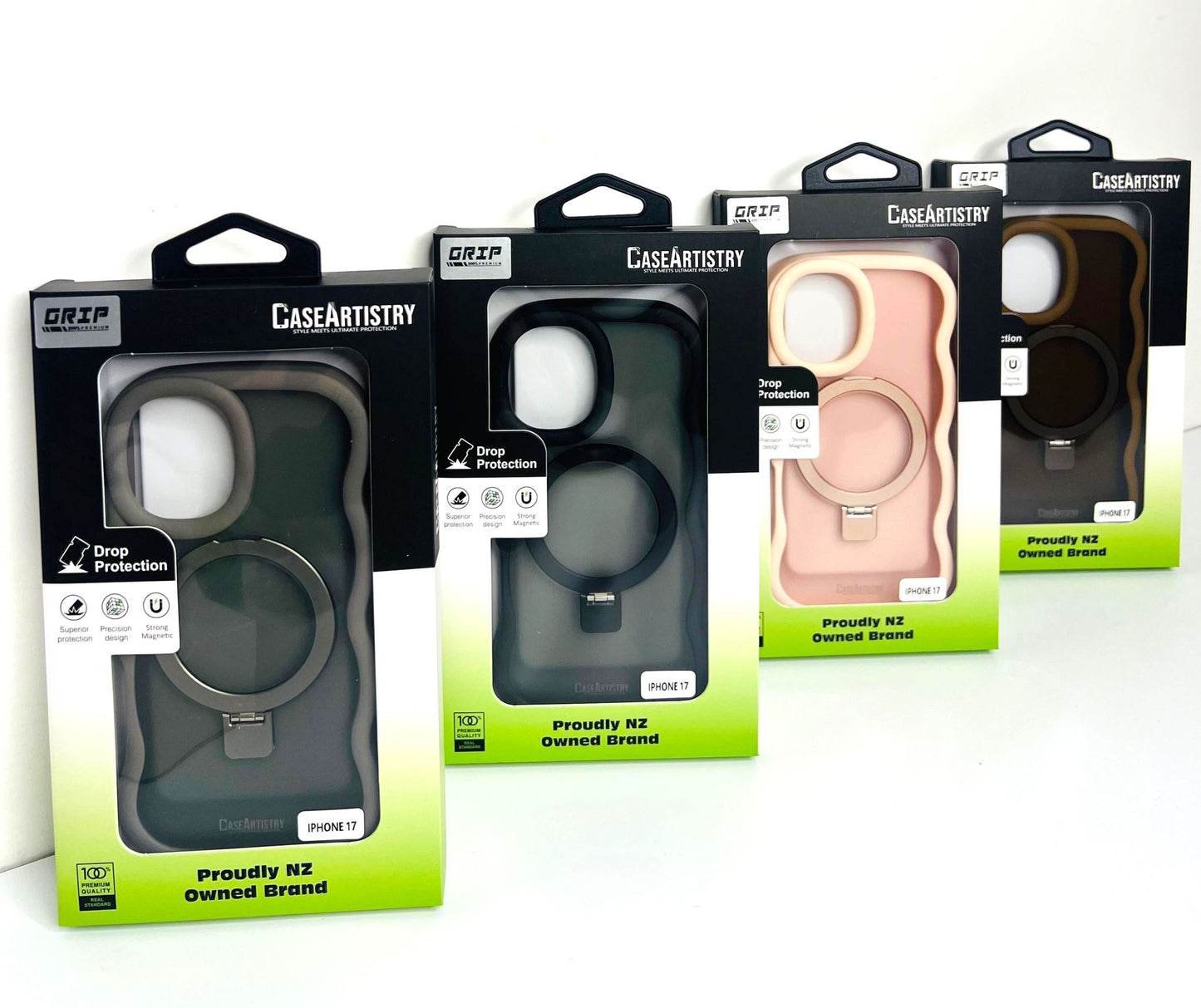 Case Artistry Magnetic Stand Grip Case For iPhone 17