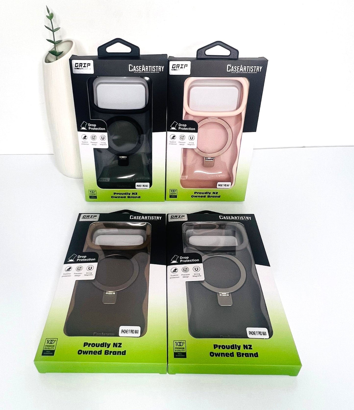 Case Artistry Magnetic Stand Grip Case For iPhone 17