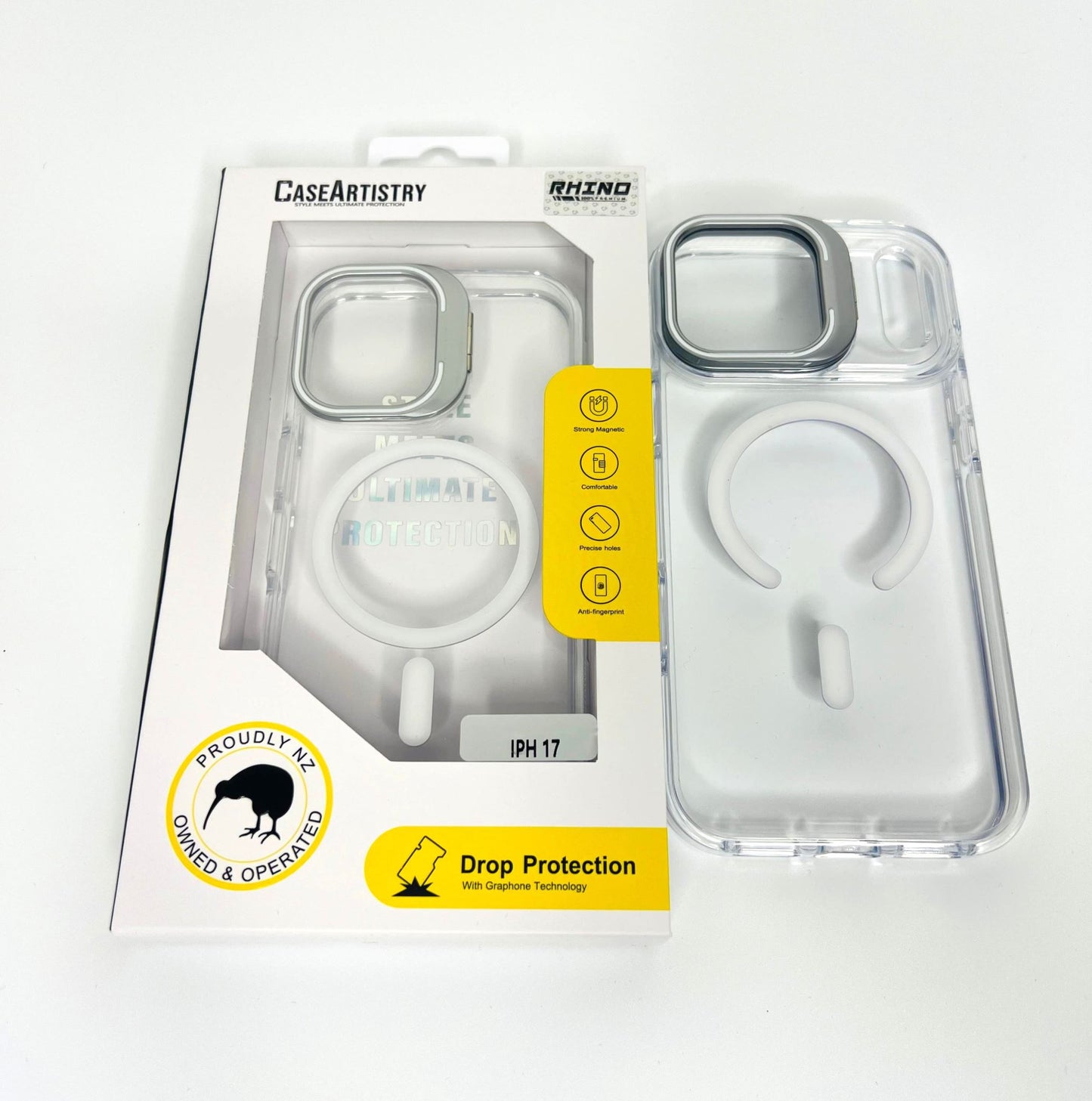 Case Artistry Magsafe Cam Ring Rhino Case For iPhone 17 Air Clear