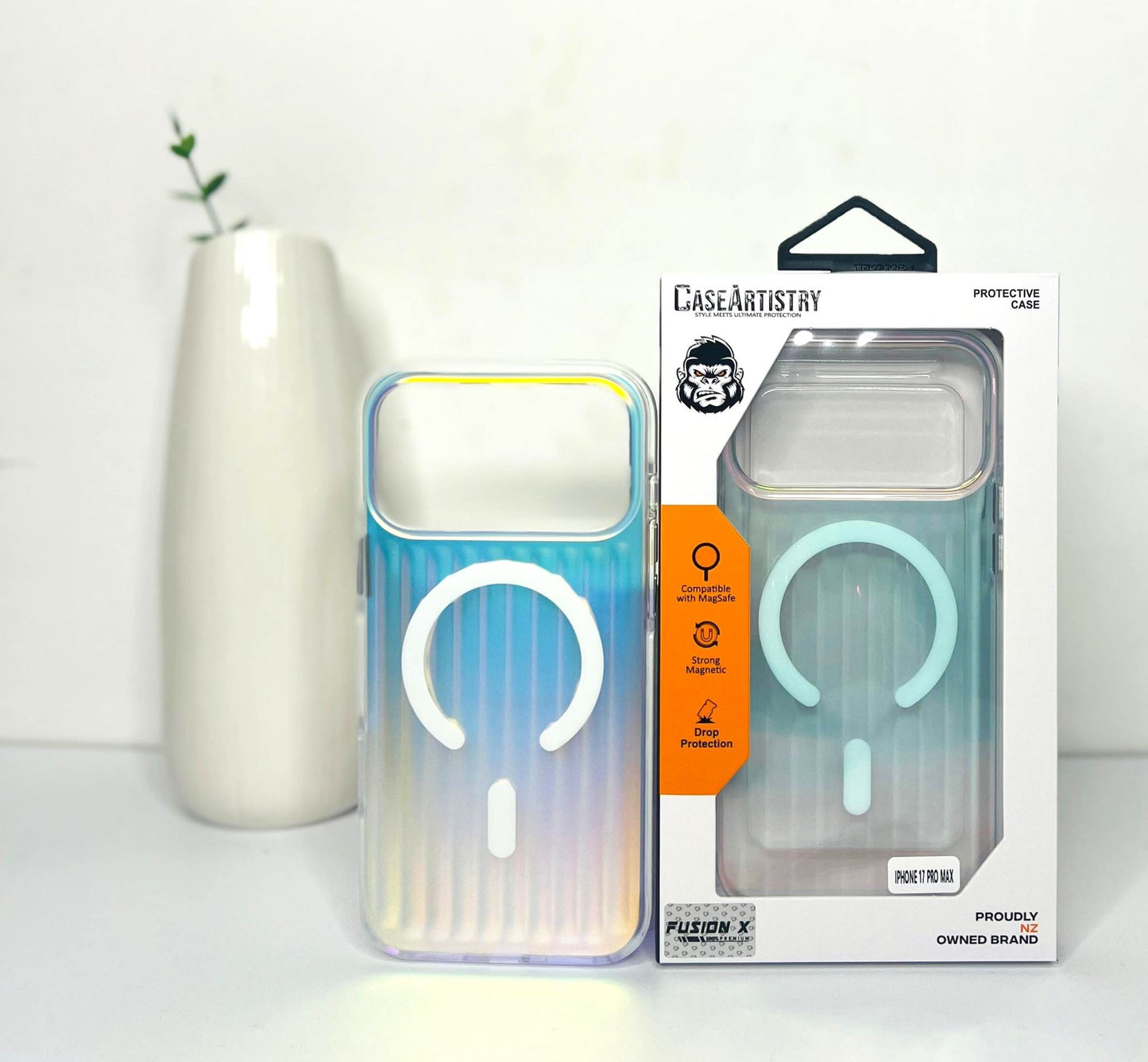 Case Artistry Corrugated Pattern Mag Armor Fusion X iPhone 17