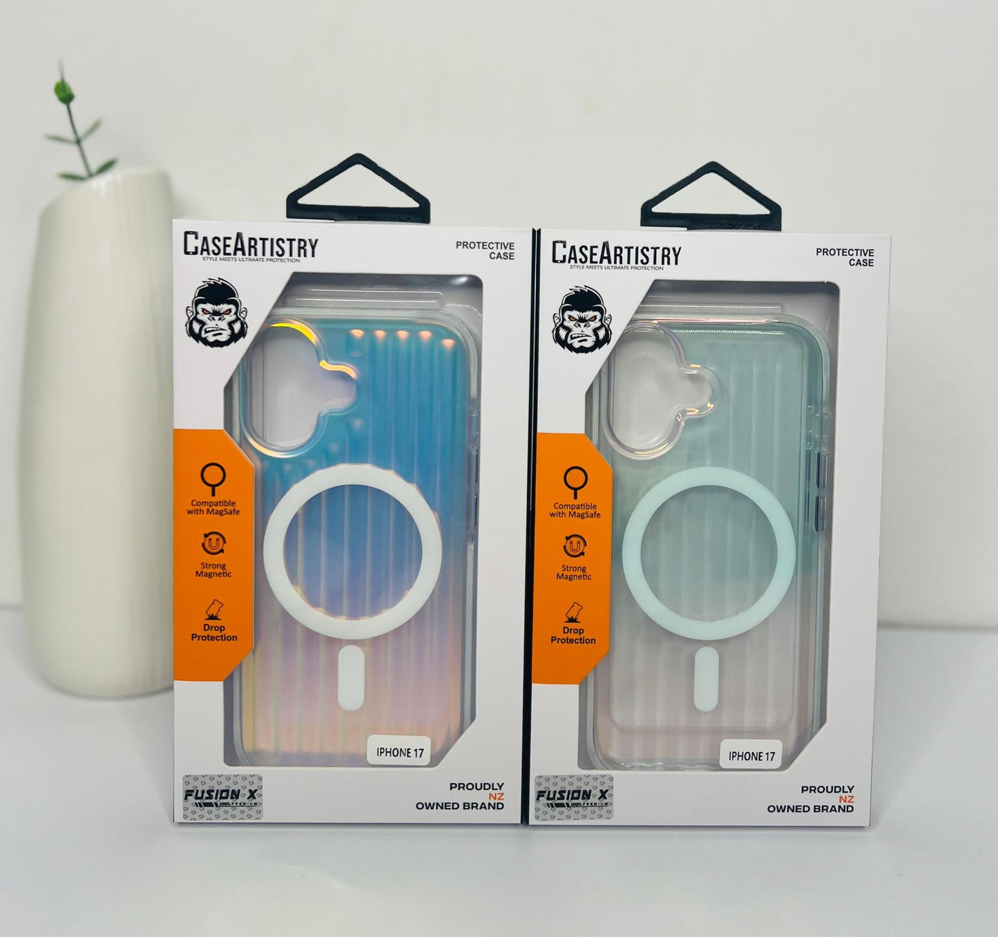 Case Artistry Corrugated Pattern Mag Armor Fusion X iPhone 17