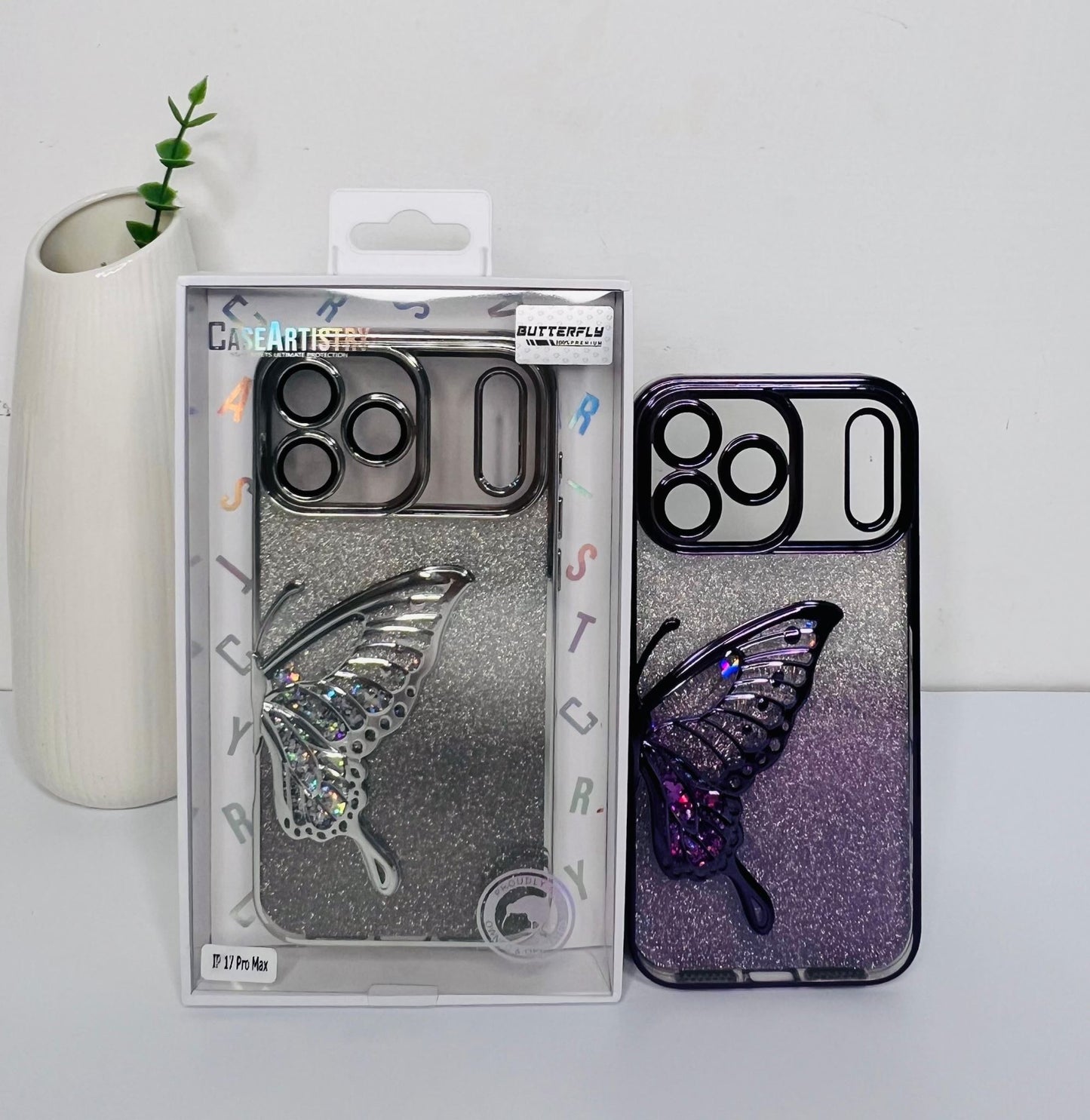 Case Artistry Sparkle Collection Butterfly Case For iPhone 17 Pro Max