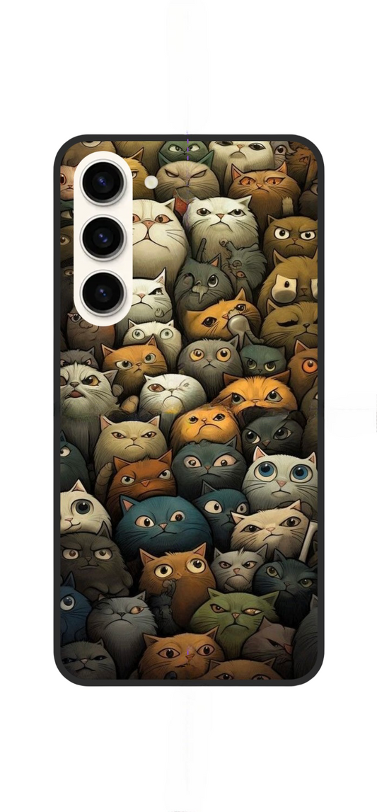 Angry Cats Printed Snap Case For Samsung Galaxy S22 Ultra - POD