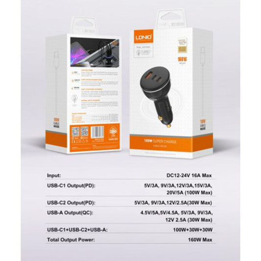 LDNIO C102 PD Car Phone Super Fast Charger With Type c
