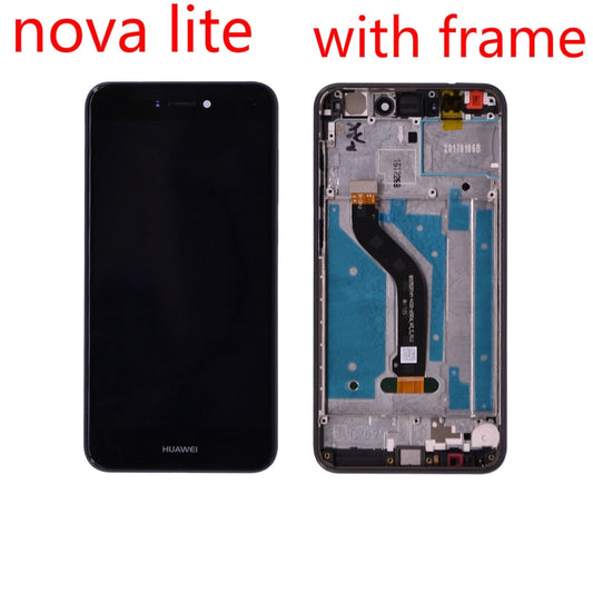 Lcd Screen With Frame Huawei P8 Lite 2017 / Nova Lite Black