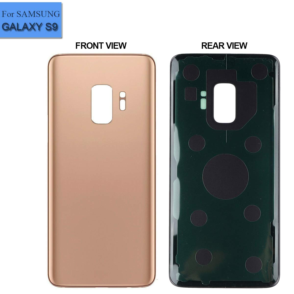 Replacement Back Glass For Samsung Galaxy S9 Gold