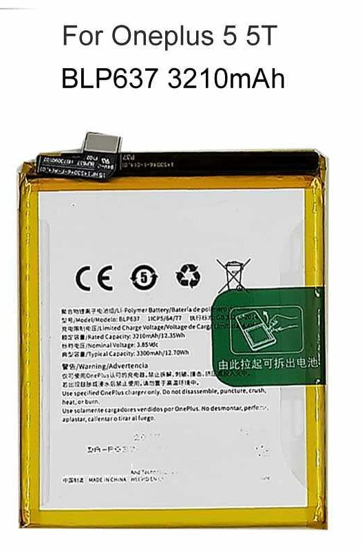 Replacement Battery For One Plus 5 / One Plus 5T / 1+ 5 / 1+ 5T BLP637