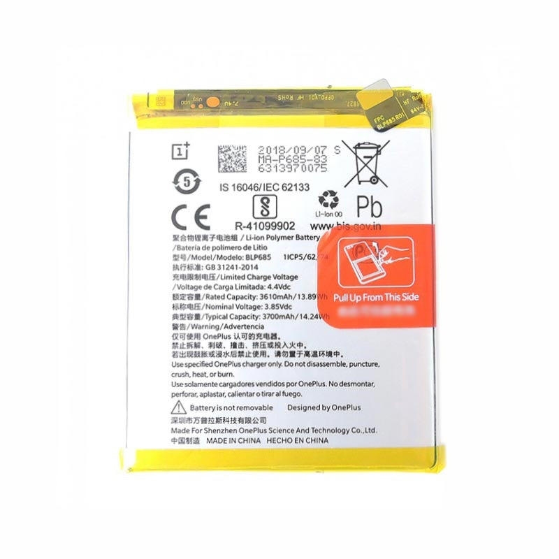 Replacement Battery For One Plus 6t / 1+ 6T BLP685