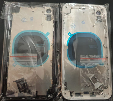 No Logo Middle Frame Back Housing With Glass For iPhone XR Grey