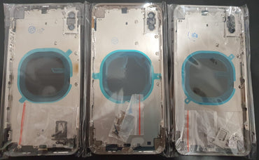 No Logo Middle Frame Back Housing With Glass For iPhone XS Grey