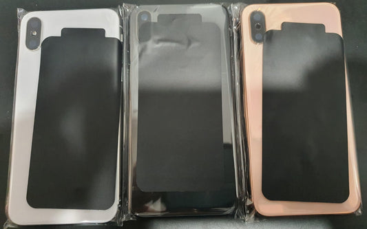 No Logo Middle Frame Back Housing With Glass For iPhone XS MAX Grey