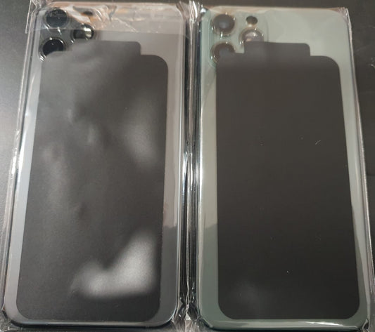 No Logo Middle Frame Back Housing With Glass For iPhone 11 Pro Black