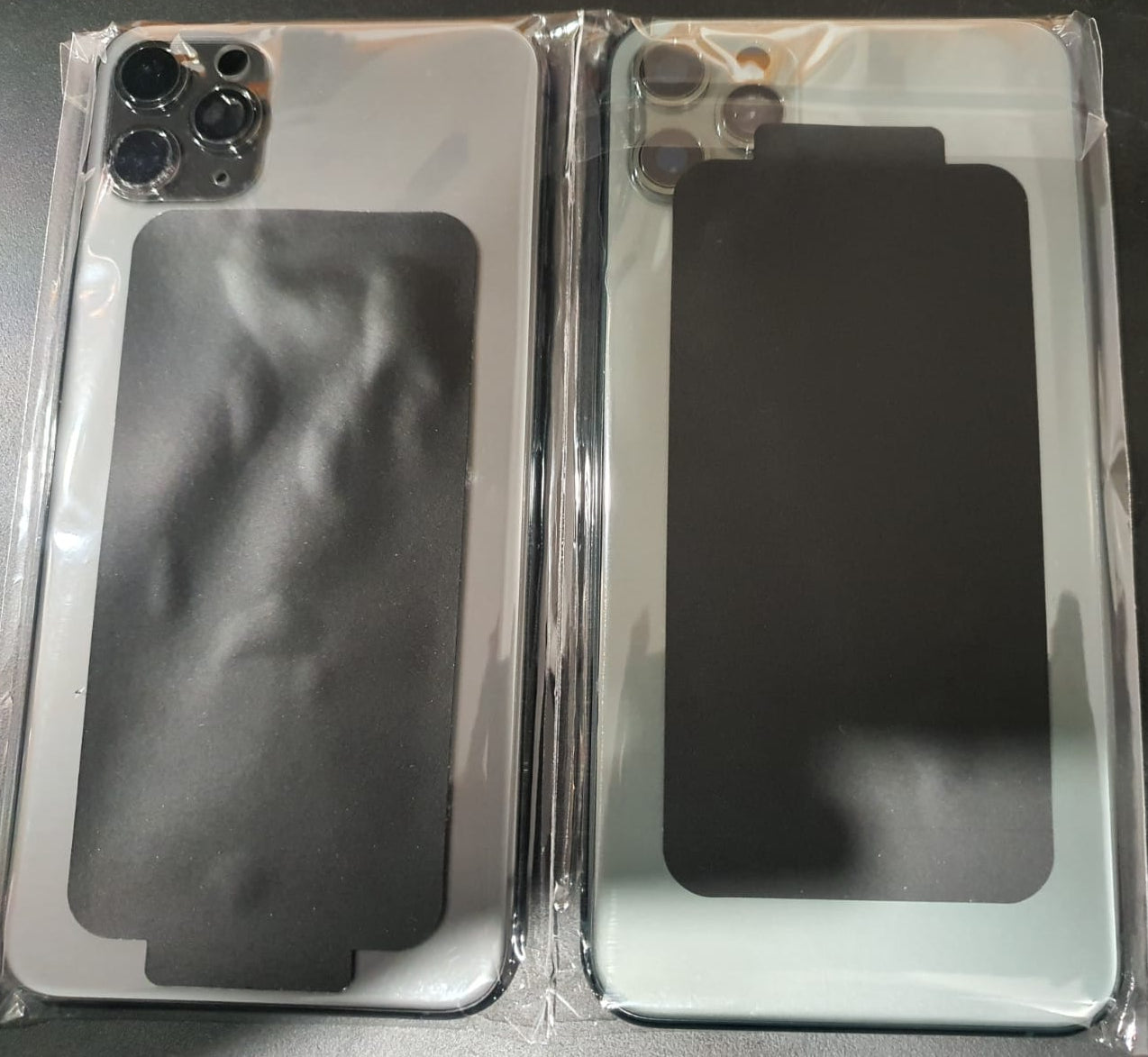 No Logo Middle Frame Back Housing With Glass For iPhone 11 Pro Max Black