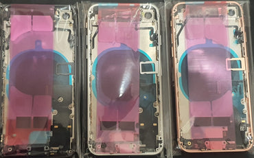 No Logo Back Housing For iPhone 8 4.7" Silver With Small Parts