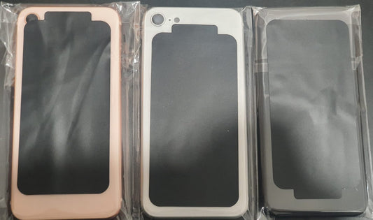 No Logo Back Housing For iPhone 8 4.7" Black With Small Parts