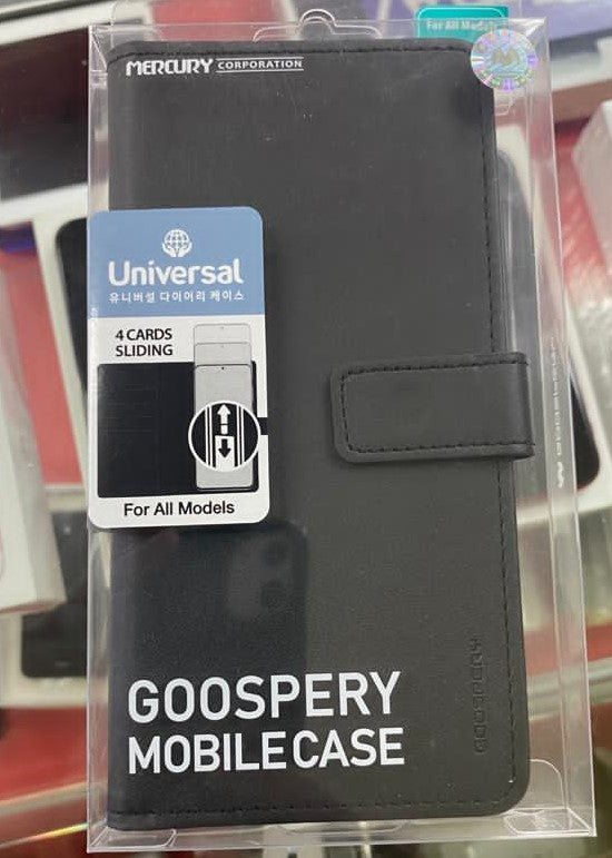 Mercury Goospery Universal Size Flip Case Medium Black