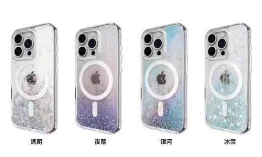 Diamond Series Magsafe Glitter Case For iPhone 16 Pro Purple