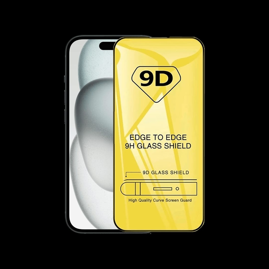 9D Full Cover 9H Premium Tempered Glass For iPhone 18 Pro Max Black