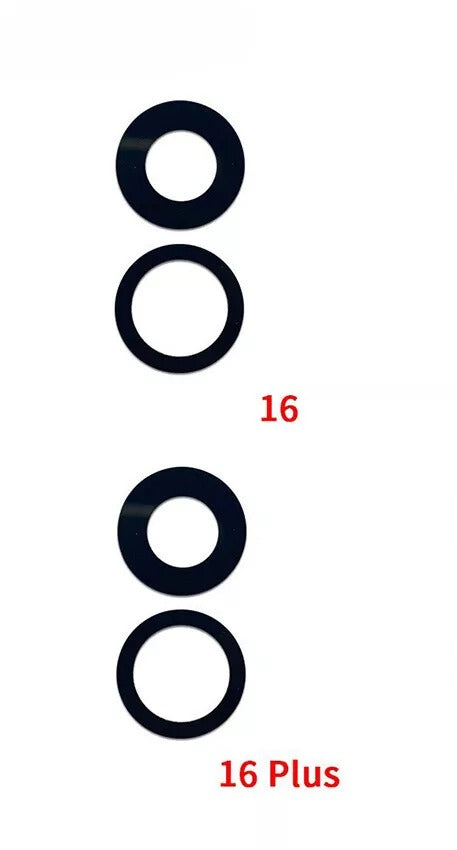 Replacement Back Camera Lens Cover Glass For iPhone 16 / 16 Plus Black