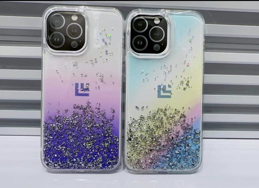 Diamond Series Protective Glitter Case For iPhone 15 Plus Rainbow