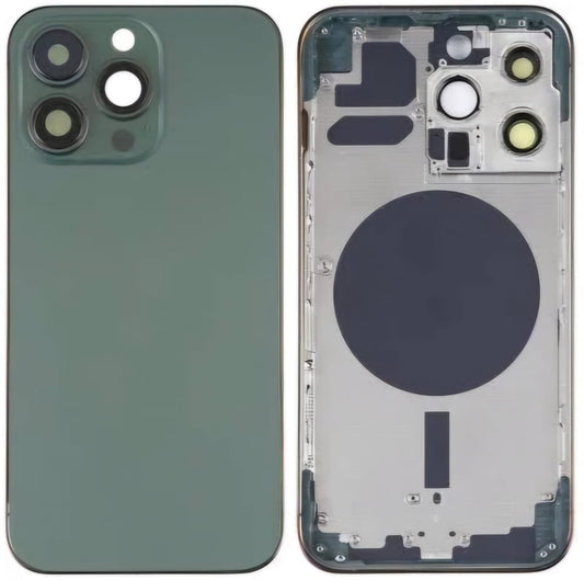 No Logo Middle Frame Back Housing With Glass For iPhone 13 Pro Max Green