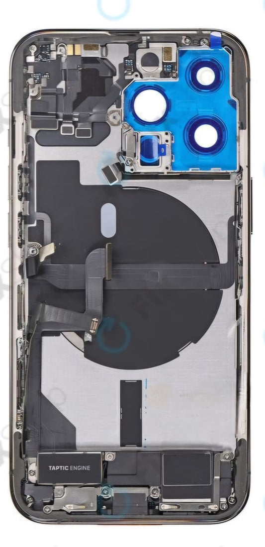 No Logo Back Housing iPhone 13 Pro Black With OEM Small Parts & NFC