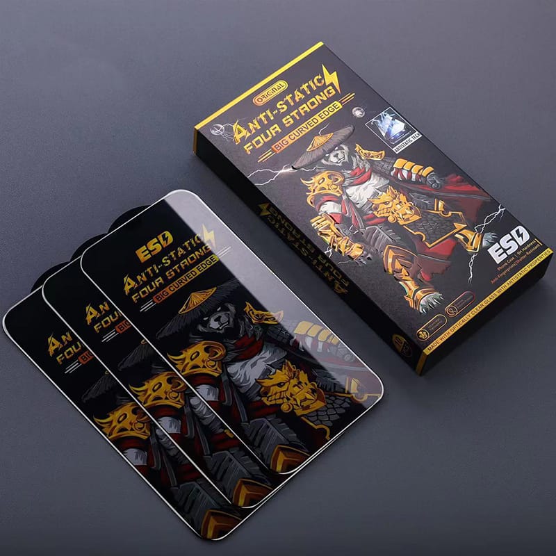 ESD Full Cover 9H Premium Tempered Glass For iPhone 17 Black