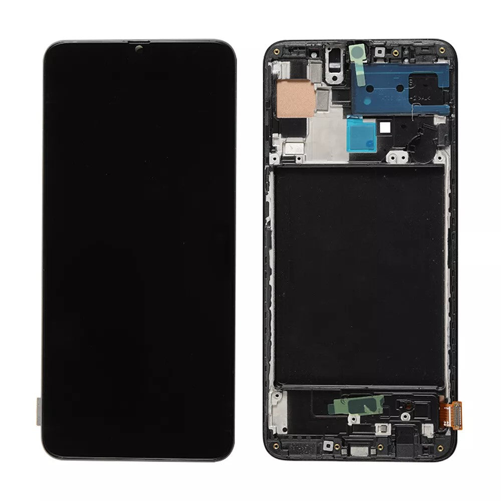 Replacement Lcd Screen Assembly With Frame for Samsung Galaxy A70s Black Oled