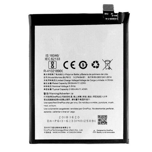 Replacement Battery For One Plus Three One Plus 3 BLP613