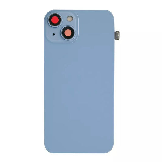 No Logo Back Glass With Brackets and NFC Flex For iPhone 14 6.1" Blue