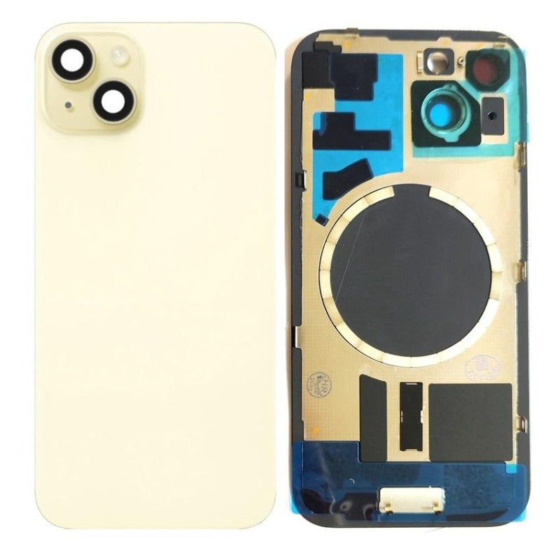 No Logo Back Glass With Bracket & Magnets iPhone 15 6.1" Yellow