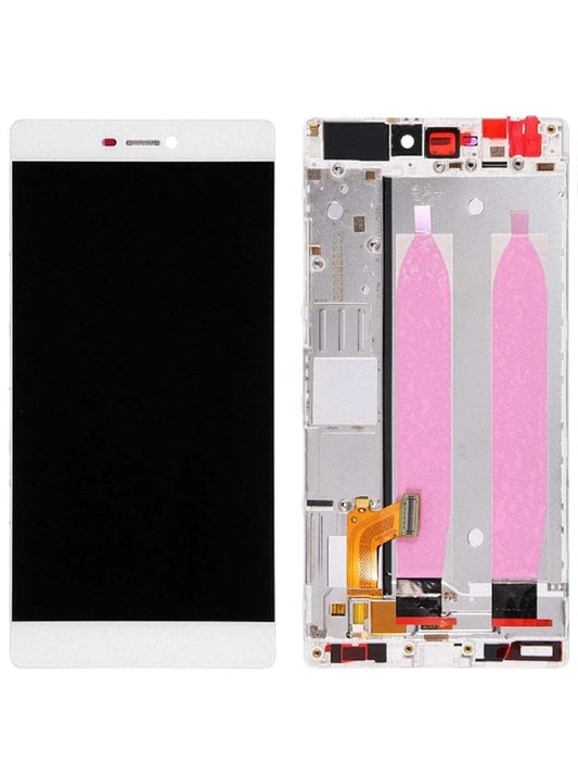 Replacement Lcd Screen With Frame Ascend P8 white
