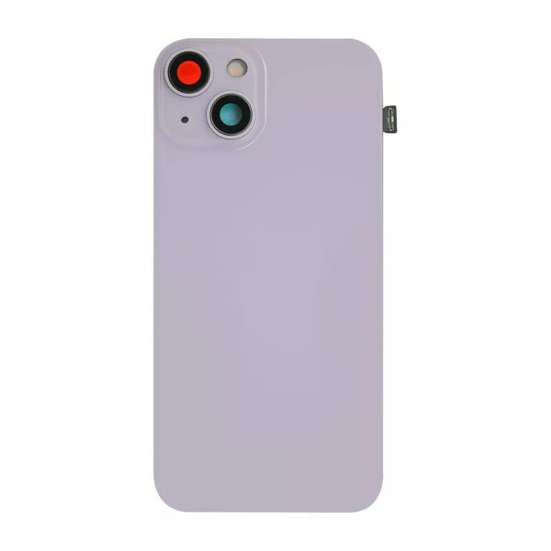 No Logo Back Glass With Brackets and NFC Flex For iPhone 14 6.1" Purple