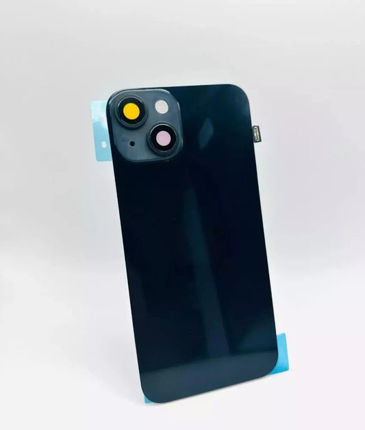 No Logo Back Glass With Brackets and NFC Flex For iPhone 14 Plus Black