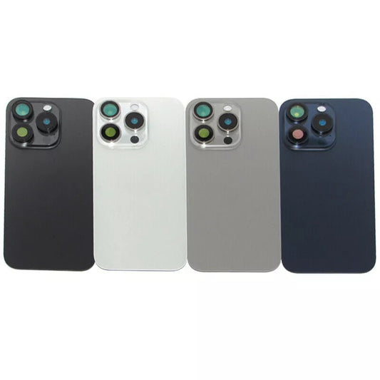 No Logo Back Glass With Bracket & Magnets iPhone 15 Pro Black