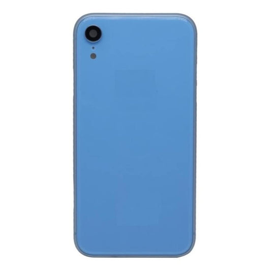 No Logo Back Housing For iPhone XR Blue With Small Parts