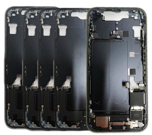 No Logo Middle Housing iPhone 14 Black With OEM Small Parts