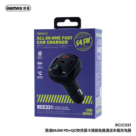 REMAX Lodi Series Bluetooth 54.5W PD+QC 2A+1C Fast Car Charge RCC331