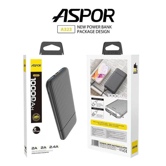 Aspor A323 ASPOR Power bank 10000mah 2 Input 2 Output