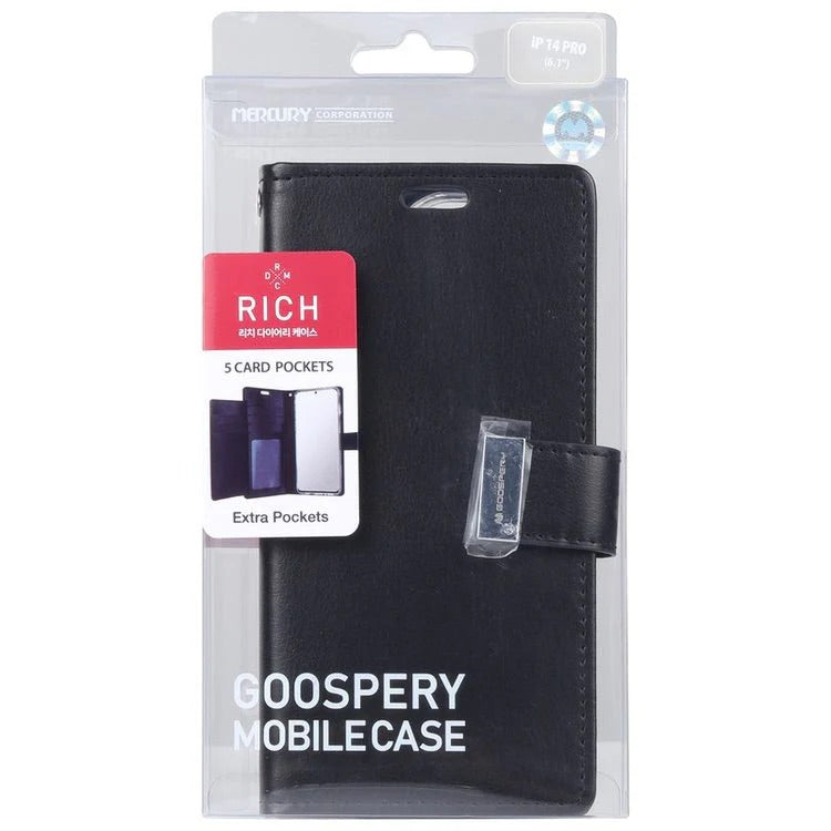 Mercury Rich Diary Wallet Case For iPhone 16 Pro